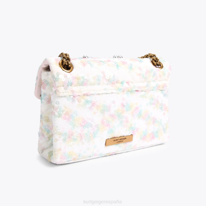 Kurt Geiger mujer Tela de Londres mini Kensington 2LPR39 | bolsas blanco